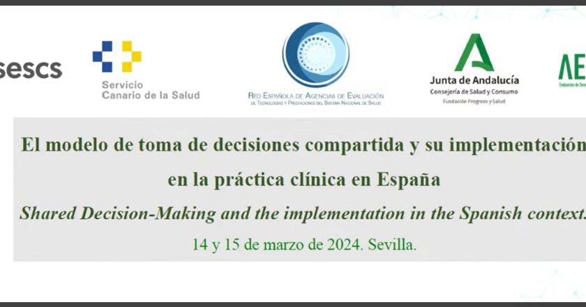 Fotograma del curso "El modelo de toma de decisiones compartida y su implementación en la práctica clínica en España" Organizado por el Servicio de Evaluación de Tecnologías Sanitarias de Andalucía y el Servicio de Evaluación y Planificación del Servicio Canario de la Salud